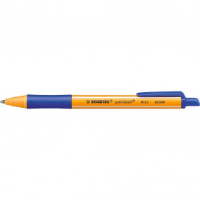 Stylo à bille rétractable pointball bleu