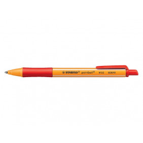 Stylo à bille rétractable pointball rouge