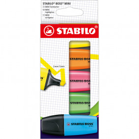 STABILO Surligneur BOSS MINI, étui en carton de 5 (07/5-2-01)