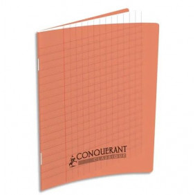 Conquérant classique cahier 170 x 220 mm, Seyès, abricot pastel, reliure piqûre, 96 pages