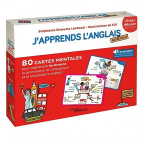 J'apprends l'anglais autrement - Niveau débutant. 80 cartes mentales pour apprendre facilement le vocabulaire - Grand Format