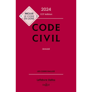 Code civil annoté - Grand Format Edition 2024 | Libraire de France