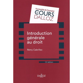 Introduction générale au droit - Grand Format 15e édition